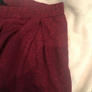 Burgundy skater skirt
